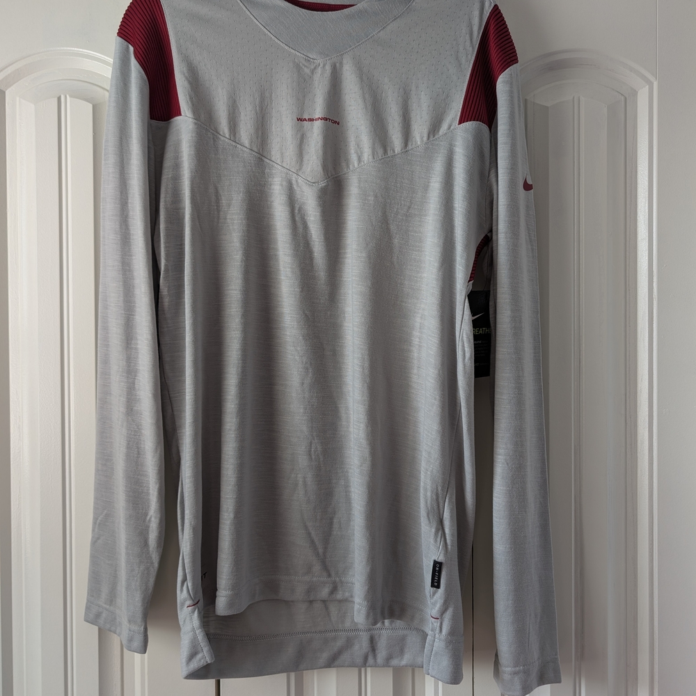 NFL Washington Long Sleeve Nike Shirt in Gray and Red